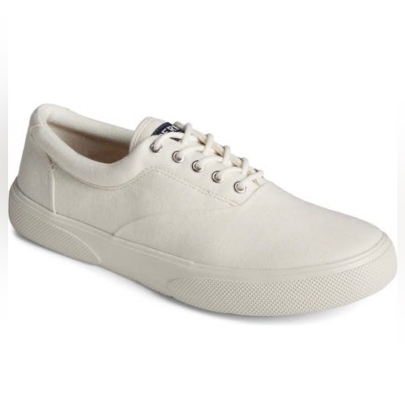 SPERRY Top-Sider Halyard Plushstep CVO Sneaker Men’s ✨ Bone White Size 10.5 - Picture 2 of 11